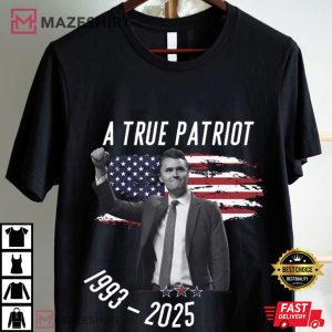 Charlie Kirk A True Patriot USA Memorial Remembering T Shirt (1)