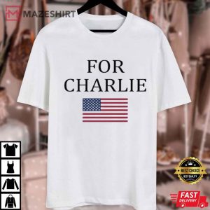 For Charlie Kirk USA Flag Political T Shirt (1)