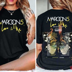 Maroon 5 Love Is Like US Fall Tour 2025 Music Fans T-Shirt