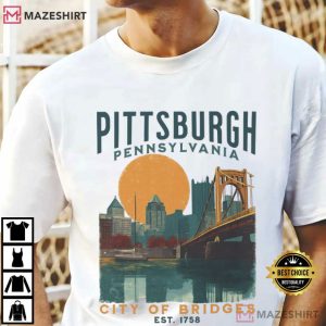 Pittsburgh Pennsylvania City Of Bridges Travel T Shirt (3)