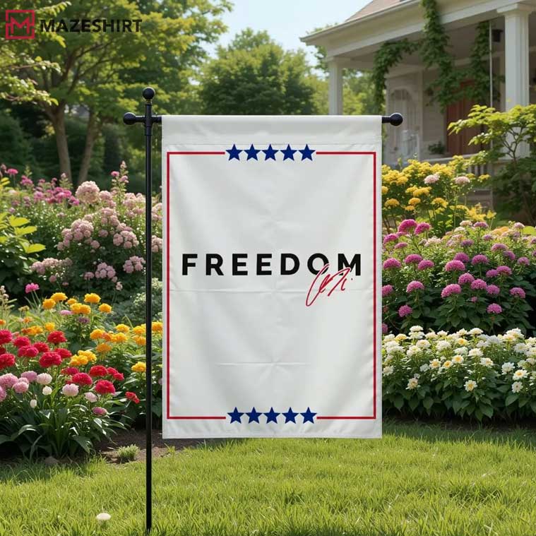 Charlie Kirk Freedom Patriotic Turning Point USA Garden Flag Charlie Kirk Freedom Patriotic Turning Point USA Garden Flag