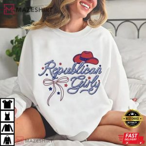 Republican Girly Bow Coquette Patriotic 4th Of July T Shirt (4)