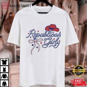 Republican Girly Bow Coquette Patriotic 4th Of July T Shirt (1)