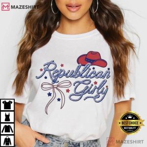 Republican Girly Bow Coquette Patriotic 4th Of July T Shirt (2)