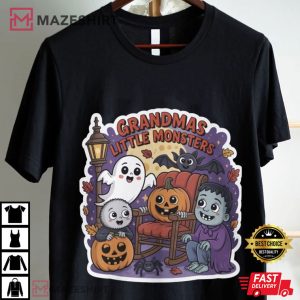 Grandmas Little Monsters Halloween T Shirt (1)