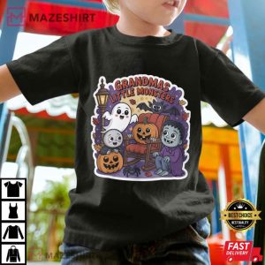 Grandmas Little Monsters Halloween T-Shirt