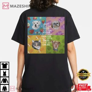 Pet Adoption Awareness Boxy Animal Rescue T Shirt (3)
