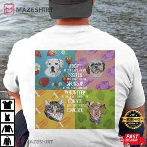 Pet Adoption Awareness Boxy Animal Rescue T Shirt (1)