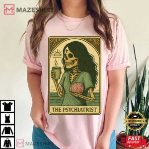 The Psychiatrist Skeleton Tarot Funny Therapist Professor T Shirt (1 (3)
