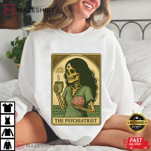 The Psychiatrist Skeleton Tarot Funny Therapist Professor T Shirt (1 (4)