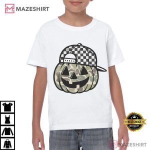 Camo Pumpkin Camouflage Halloween Fall T-Shirt