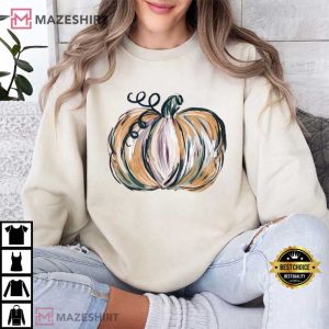 Fall Pumpkin Autumn Halloween T Shirt (1)