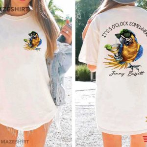 Jimmy Buffett It’s 5 O’Clock Somewhere Parrot Drinking T-Shirt