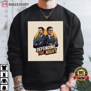 Jimmy Kimmel And Stephen Colbert Defending The Night Political T Shirt (4)