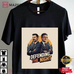 Jimmy Kimmel And Stephen Colbert Defending The Night Political T Shirt (1)
