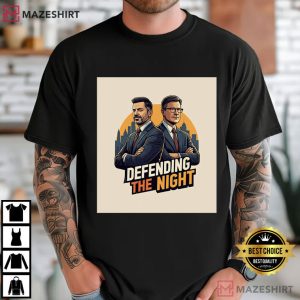 Jimmy Kimmel And Stephen Colbert Defending The Night Political T-Shirt