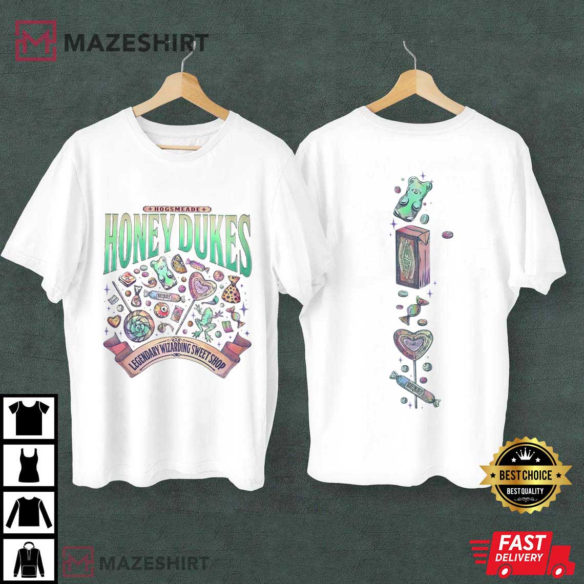 Harry Potter Hogsmeade Honey Dukes Legendary Wizarding Sweet Shop T-Shirt Harry Potter Hogsmeade Honey Dukes Legendary Wizarding Sweet Shop T-Shirt
