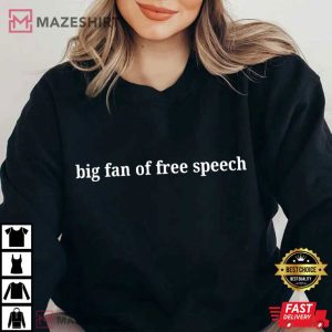 Big Fan Of Free Speech Charlie Kirk Anti Fascism T Shirt (4)