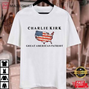 Charlie Kirk Tribute Great American Patriot USA Maga T Shirt (1)