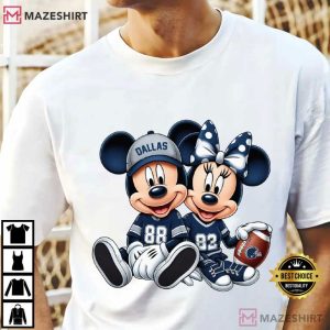 Disney Mickey And Minnie Dallas Cowboys Football T-Shirt