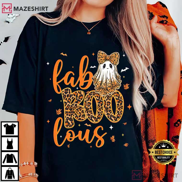 Fab Boo Lous Ghost Boo Spooky Coquette Halloween T-Shirt Fab Boo Lous Ghost Boo Spooky Coquette Halloween T-Shirt