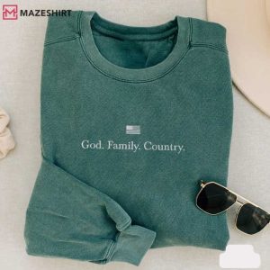 Charlie Kirk God Family Country Embroidered Sweatshirt (1)