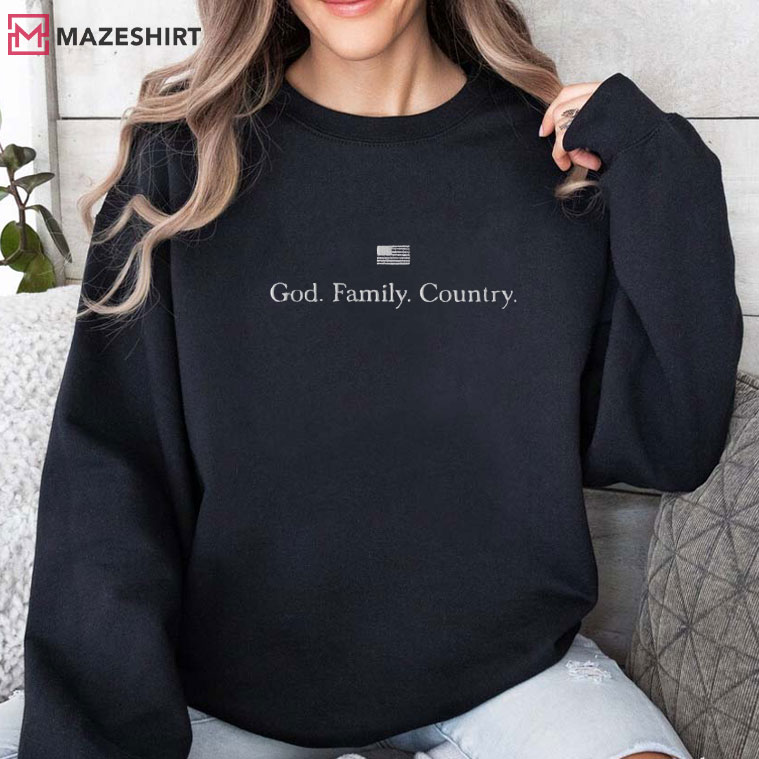Charlie Kirk God Family Country Embroidered Sweatshirt Charlie Kirk God Family Country Embroidered Sweatshirt