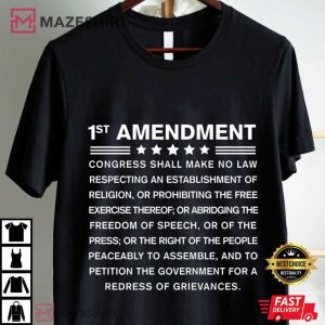 Charlie Kirk 1st Amendment Free Speech T Shirt (1)