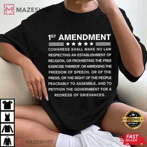 Charlie Kirk 1st Amendment Free Speech T-Shirt