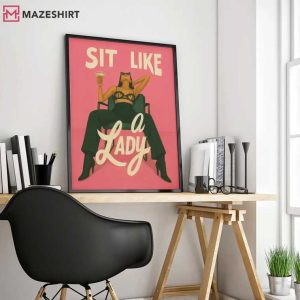 Sit Like A Lady Bold Feminist Pink Poster