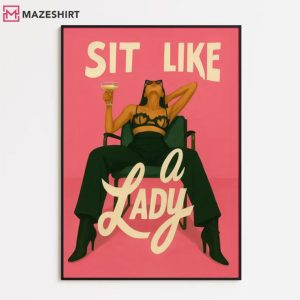 Sit Like A Lady Bold Feminist Pink Poster (3)
