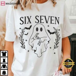 Six Seven Ghost Halloween Funny Number Meme T Shirt (1)