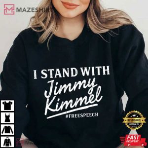 I Stand With Jimmy Kimmel Late Night TV Show Free Speech T Shirt (4)