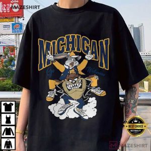 Michigan Wolverines Looney Tunes Football NCAA T-Shirt