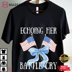 Erika And Charlie Kirk Echoing Her Battle Cry Political T Shirt (1)