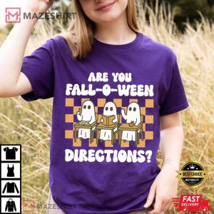 Teacher Are You Fall O Ween Directions Halloween Spooky Ghost T Shirt (1)