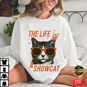 The Life Of A Showcat Funny Cat Sunglasses Swifties T Shirt (4)