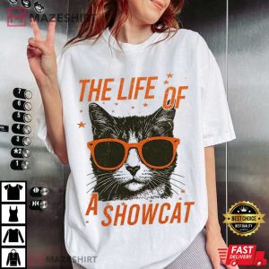 The Life Of A Showcat Funny Cat Sunglasses Swifties T Shirt (2)