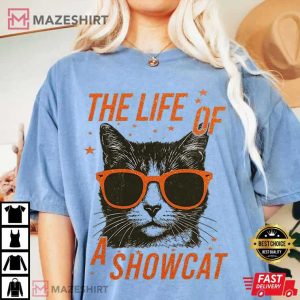 The Life Of A Showcat Funny Cat Sunglasses Swifties T Shirt (3)