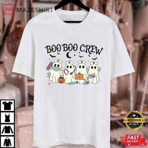 Boo Boo Crew Halloween Nurse Ghost Spooky Season T Shirt (4)