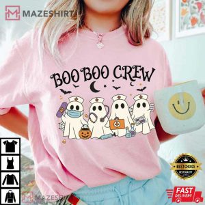 Boo Boo Crew Halloween Nurse Ghost Spooky Season T-Shirt