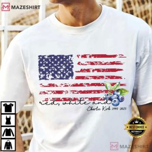 Charlie Kirk Red White And Blueberry 1993-2025 Politics T-Shirt