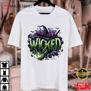 Wicked Witchy Vibes Funny Halloween Spooky Season T Shirt (1)