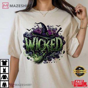 Wicked Witchy Vibes Funny Halloween Spooky Season T-Shirt