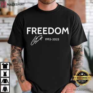 Freedom Charlie Kirk Memorial American Hero Signature T-Shirt