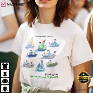 Free Palestine The Global Sumud Flotilla T Shirt (4)