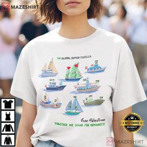Free Palestine The Global Sumud Flotilla T Shirt (1)