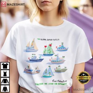 Free Palestine The Global Sumud Flotilla T Shirt (2)