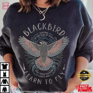 The Beatles Blackbird Old School Rock Band Music T Shirt (4)