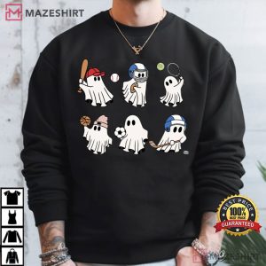 Sports Ghosts Halloween Spooky Season T Shirt (4)